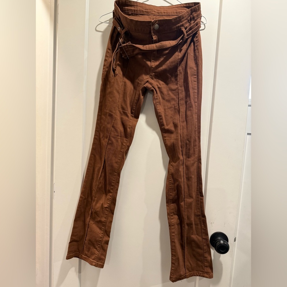 Brown Flared Pants Y2k‎ Vibes Size Small